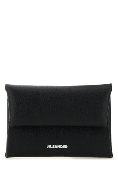 Jil Sander Coin Purse In Leather With Textured Finish