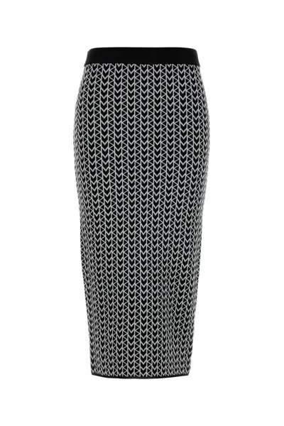 Michael Michael Kors Michael By Michael Kors Embroidered Stretch Viscose Blend Skirt In Black
