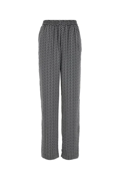 Michael Michael Kors Michael By Michael Kors Printed Satin Pant In Gray
