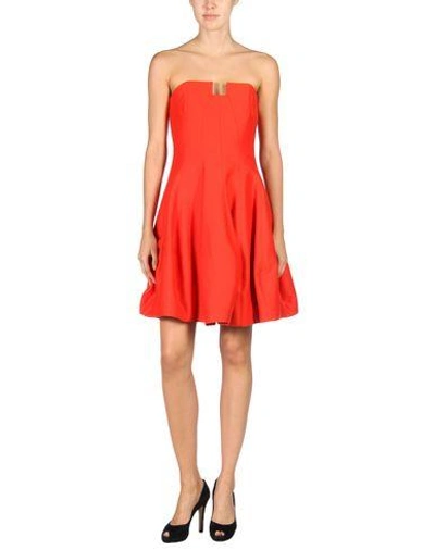 Shop Halston Heritage Short Dress In Red