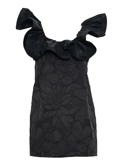 Elisabetta Franchi Midi Dress In Black