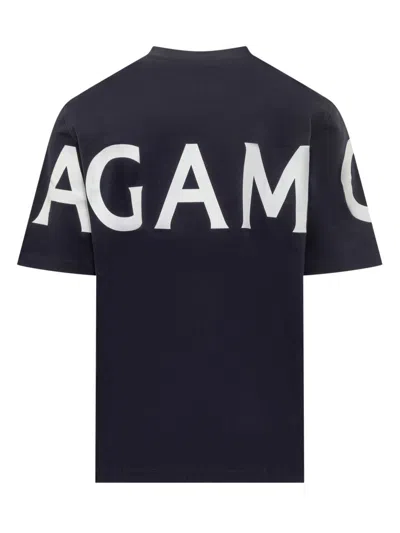 Ferragamo Logo-print Cotton T-shirt In Black