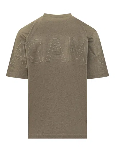 Ferragamo Short-sleeved T-shirt In Brown