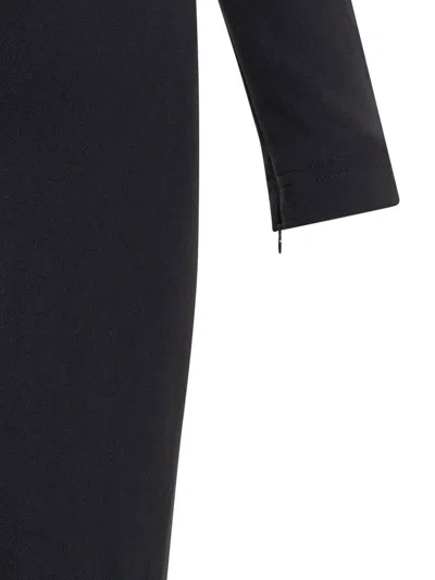 Victoria Beckham Fitted Long Sleeve T-shirt Dress In Black