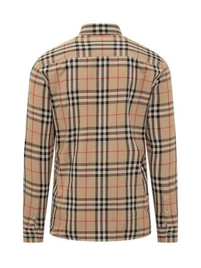Burberry Classic Check Wool Flannel Shirt For Men In Multi