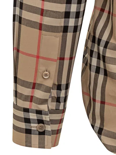 Burberry Classic Check Wool Flannel Shirt For Men In Multi