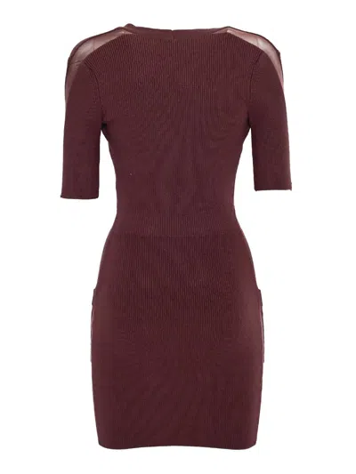 Elisabetta Franchi Midi Dress In Brown