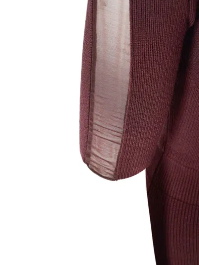 Elisabetta Franchi Midi Dress In Brown