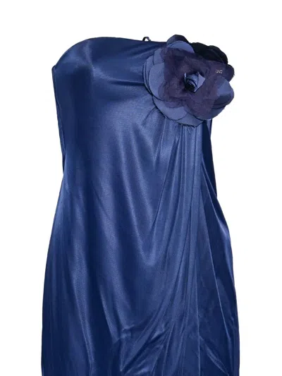 Elisabetta Franchi Midi Dress In Blue