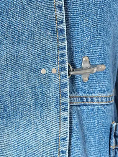 Fay Light Wash Denim Jacket With Vintage Appeal In Blue
