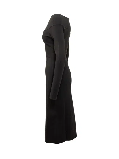 Stella Mccartney Fitted Off-the-shoulder Midi Dress In Black