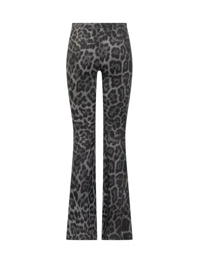 Stella Mccartney Leopard Print Pants In Black