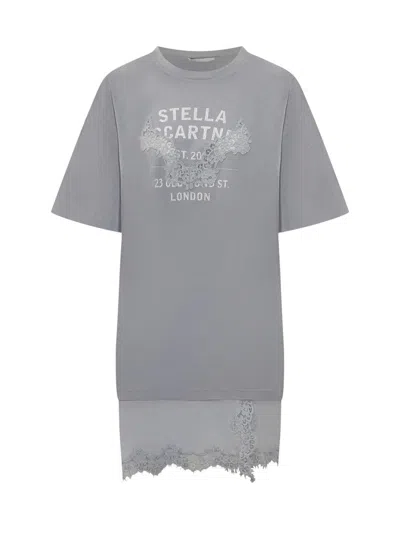 Stella Mccartney Lace-embellished Cotton Mini Dress