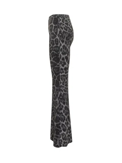 Stella Mccartney Leopard Print Pants In Black
