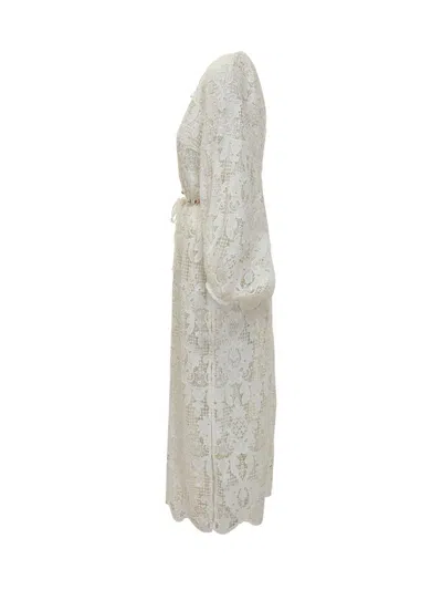 Zimmermann Womens Ivory Coco Lace Woven Midi Dress In White