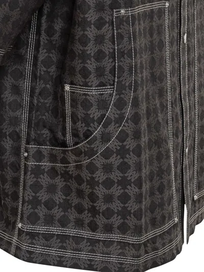 Amiri Men's Ma Quad Work Shirt In Gray