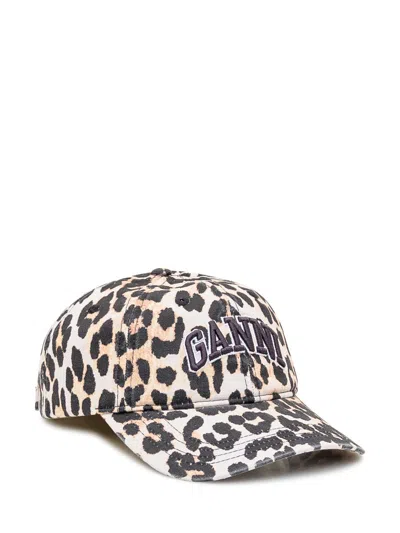 Ganni Hat With Visor In Multi