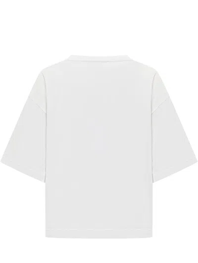 Dolce & Gabbana Short Sleeve Floral Logo T-shirt In White