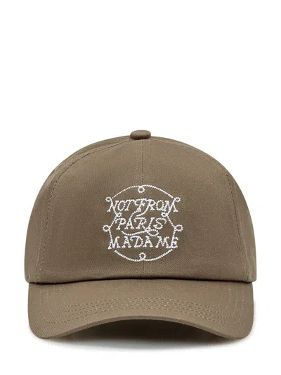 Drôle De Monsieur La Casquette Slogan Tresses Cap In Brown