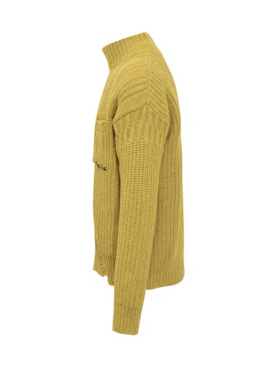 Marni Mustard Virgin Wool Turtleneck Sweater In Yellow