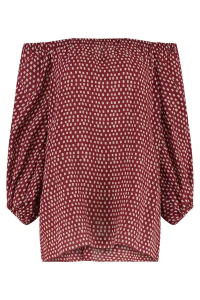 Marinella Piccinno Silk Blouse In Brown