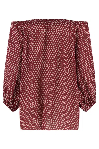Marinella Piccinno Silk Blouse In Brown