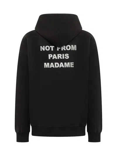 Drôle De Monsieur Le Hoodie Slogan Sweatshirt In Black