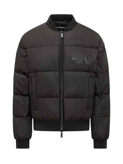 Dsquared2 Bomber Jacket In Black