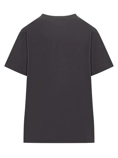 Ganni Crew-neck Cotton T-shirt With Banana Print In Black