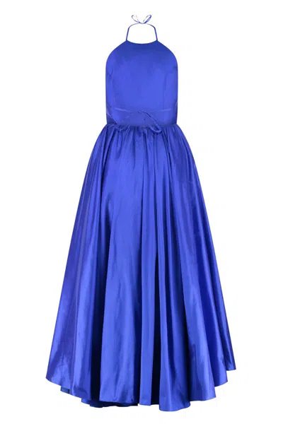 The New Arrivals Ilkyaz Ozel Silk Gown In Blue
