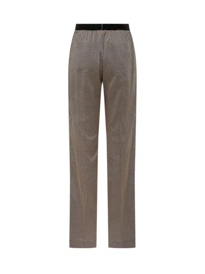 Tom Ford Pants With Polka Dot Print In Gray