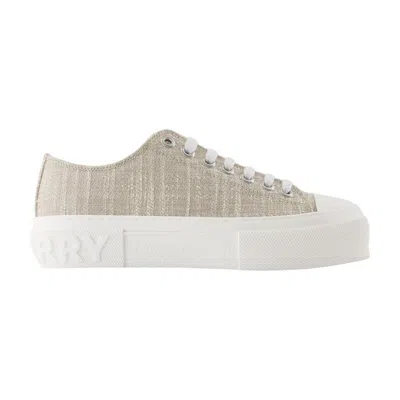 Burberry Jack Low-top Canvas Sneakers In Gold