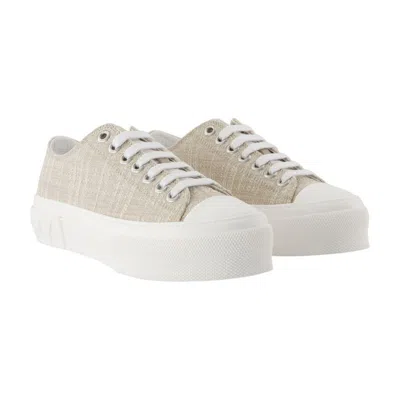 Burberry Jack Low-top Canvas Sneakers In Gold