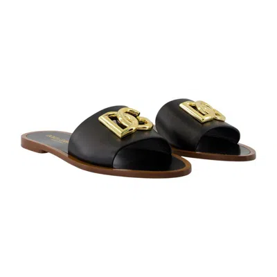 Dolce & Gabbana Leather Slide Sandals