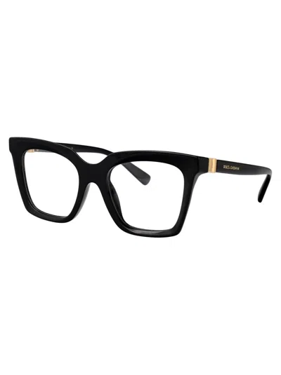 Dolce & Gabbana Black Acetate Glasses In Black