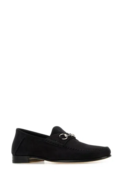 Gucci Mocassini Gigi In Pelle Scamosciata Nera  Donna
