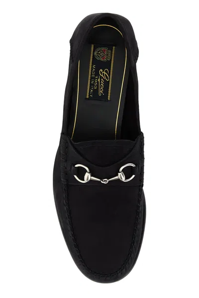 Gucci Mocassini Gigi In Pelle Scamosciata Nera  Donna