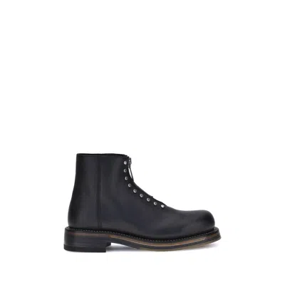 Alexander Mcqueen Chunky Sole Round Toe Studded Ankle Boots