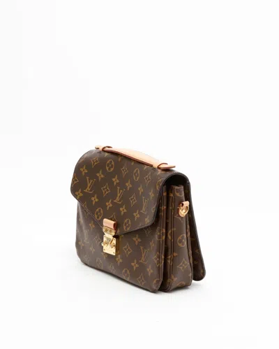 Pre-owned Louis Vuitton Monogram Pochette Metis Bag In Brown