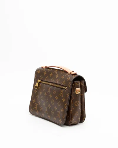 Pre-owned Louis Vuitton Monogram Pochette Metis Bag In Brown