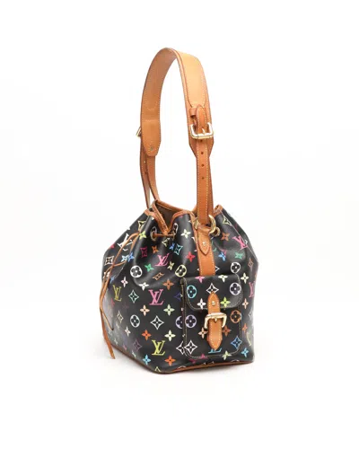 Pre-owned Louis Vuitton Murakami Monogram Petit Noé Bag In Black