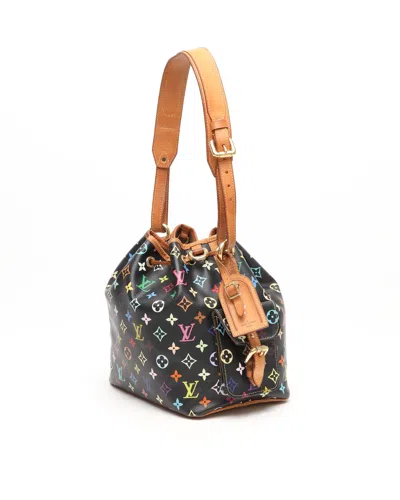 Pre-owned Louis Vuitton Murakami Monogram Petit Noé Bag In Black