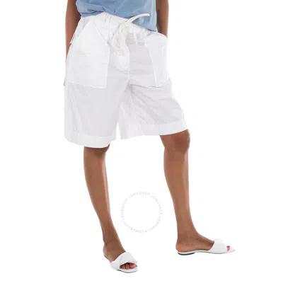 Moncler Logo-patch Drawstring Shorts In White