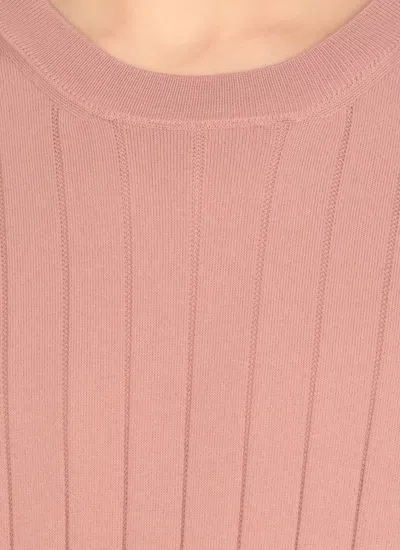 Peserico Short Sleeves Crew Neck T-shirt In Pink