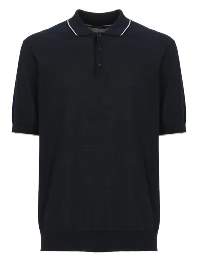 Peserico Cotton Polo Shirt In Black