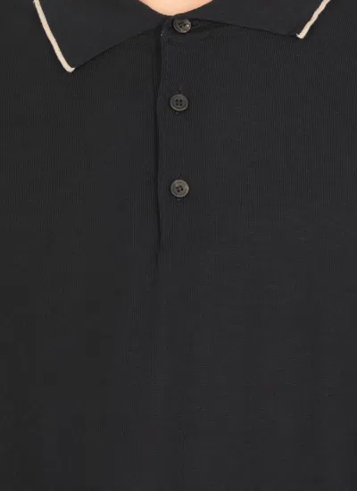 Peserico Cotton Polo Shirt In Black