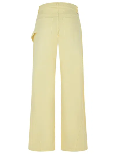 Jw Anderson J. W. Anderson Workwear' Cotton Pants With Yellow Twisted Leg In Yellow