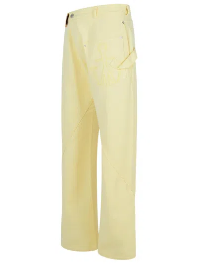 Jw Anderson Twisted Workwear Jeans In Yellow