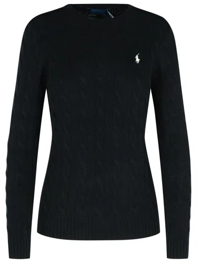 Polo Ralph Lauren 'julianna' Black Wool Blend Sweater