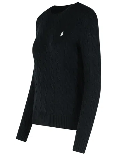 Polo Ralph Lauren 'julianna' Black Wool Blend Sweater